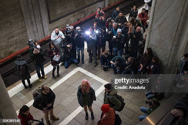 Young people take part in an event called No Pants Subway Ride, Sunday, January 10th in Bucharest, Romania. The event, that originated in 2002 in New...