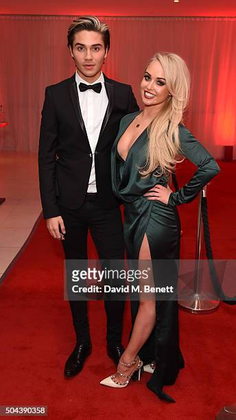 George Shelley and Jorgie Porter attend E!'s Live From The Red Carpet Golden Globes Watch Along Party held at St Martin's Lane Hotel on January 10,...