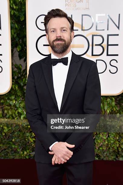 Actor Jason Sudeikis attends the 73rd Annual Golden Globe Awards held at the Beverly Hilton Hotel on January 10, 2016 in Beverly Hills, California.