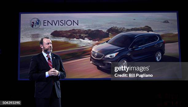 Dan Ammann, President of General Motors, speaks at the Buick reveal on the eve of the 2016 North American International Auto Show January 10th, 2016...