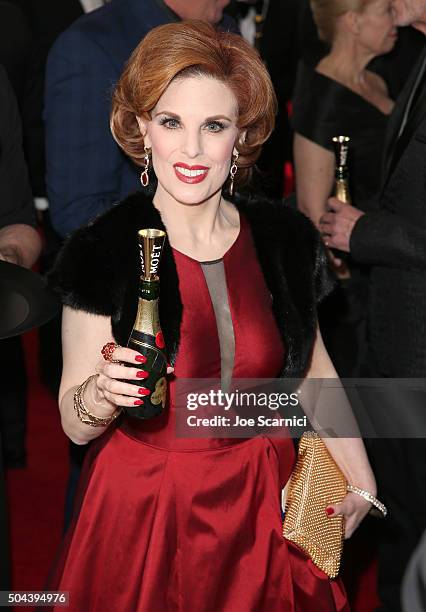 Actress Kat Kramer attends the 73rd Annual Golden Globe Awards held at the Beverly Hilton Hotel on January 10, 2016 in Beverly Hills, California.