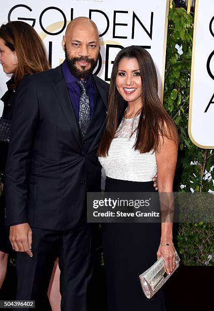 Writer/producer John Ridley and Gayle Ridley attend the 73rd Annual Golden Globe Awards held at the Beverly Hilton Hotel on January 10, 2016 in...