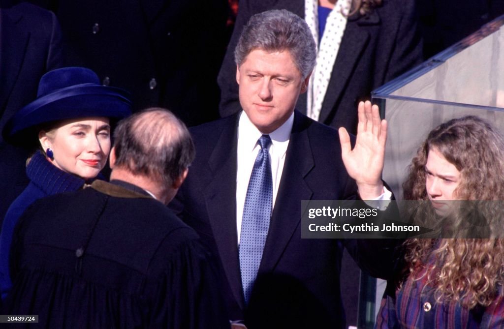 Bill Clinton Takes Oath Of Office