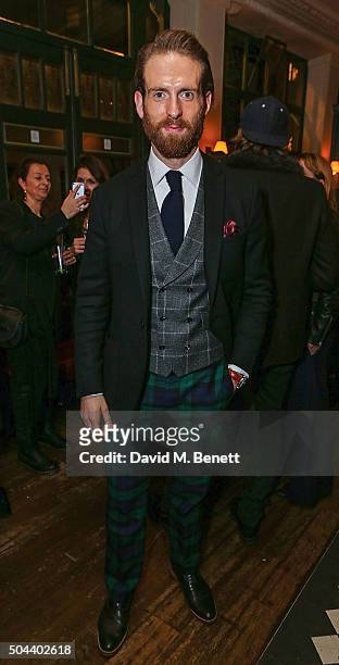 Craig McGinlay attends COACH Men's Fall/Winter 2016 Party, hosted by Stuart Vevers at The Lady Ottoline on January 9, 2016 in London, England.