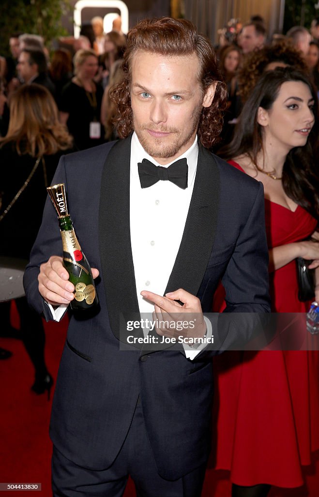 Moet & Chandon At The 73rd Annual Golden Globe Awards - Red Carpet