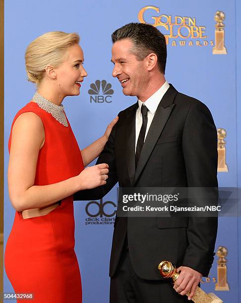 73rd ANNUAL GOLDEN GLOBE AWARDS -- Pictured: Producer Simon Kinberg , winner of the award for Best Motion Picture - Musical or Comedy for 'The...