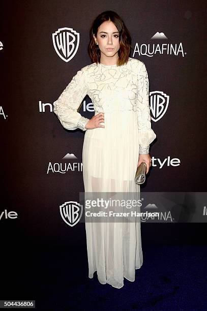 Actress Chloe Bennet attends InStyle and Warner Bros. 73rd Annual Golden Globe Awards Post-Party at The Beverly Hilton Hotel on January 10, 2016 in...
