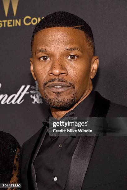 Actor Jamie Foxx attends The Weinstein Company and Netflix Golden Globe Party, presented with DeLeon Tequila, Laura Mercier, Lindt Chocolate, Marie...