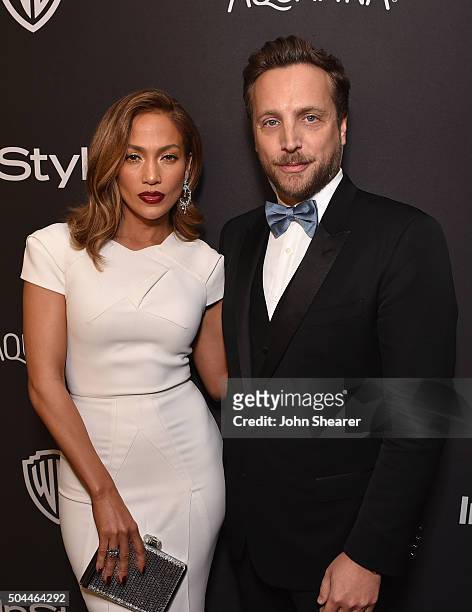 Actress/singer Jennifer Lopez and InStyle Editorial Director Ariel Foxman attends The 2016 InStyle and Warner Bros. 73rd annual Golden Globe Awards...