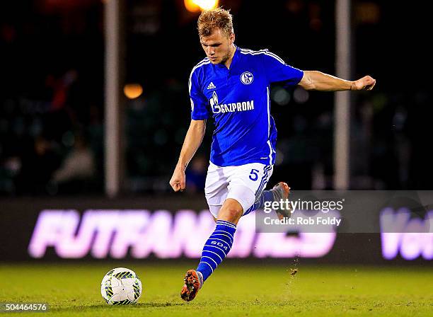 Johannes Geis of FC Schalke 04 in action during the match against the Fort Lauderdale Strikers at the ESPN Wide World of Sports Complex on January...