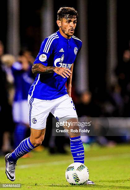 Junior Caicara of FC Schalke 04 in action during the match against the Fort Lauderdale Strikers at the ESPN Wide World of Sports Complex on January...