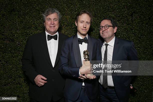 Director Laszlo Nemes , winner of Best Foreign Language Film for 'Son of Saul,' with Sony Pictures Classics Co-Presidents Tom Bernard and Michael...