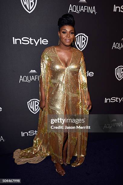 Actress Ta'Rhonda Jones attends The 2016 InStyle And Warner Bros. 73rd Annual Golden Globe Awards Post-Party at The Beverly Hilton Hotel on January...