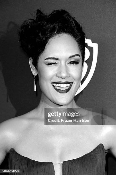 Actress Actress Grace Gealey attends the InStyle and Warner Bros. 73rd Annual Golden Globe Awards Post-Party held at the Beverly Hilton Hotel on...