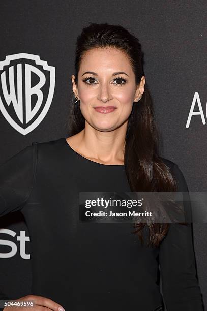 Actress Angelique Cabral attends The 2016 InStyle And Warner Bros. 73rd Annual Golden Globe Awards Post-Party at The Beverly Hilton Hotel on January...