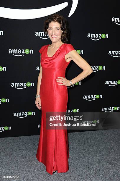 Actress Amy Aquino attends Amazon Studios Golden Globe Awards Party at The Beverly Hilton Hotel on January 10, 2016 in Beverly Hills, California.