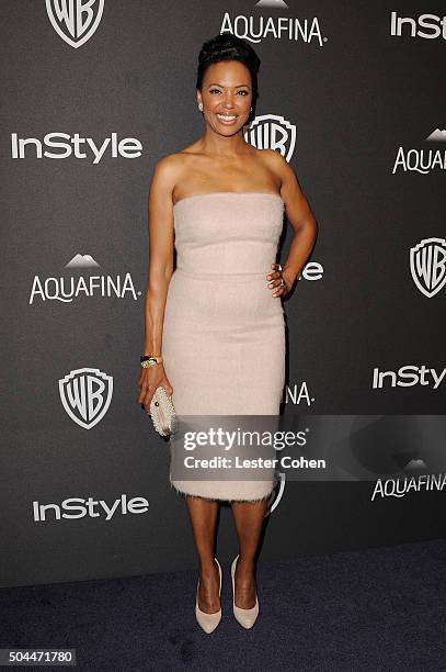Actress Aisha Tyler attends InStyle and Warner Bros. 73rd Annual Golden Globe Awards Post-Party at The Beverly Hilton Hotel on January 10, 2016 in...