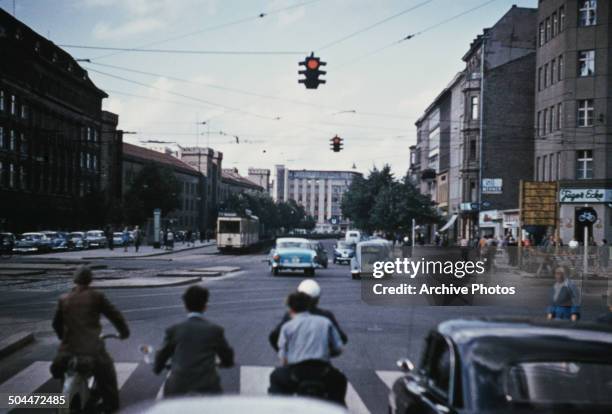 Street in West Berlin, Germany, circa 1960.