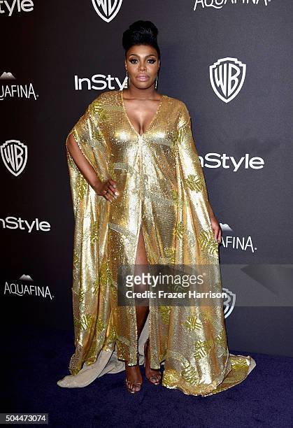 Actress Ta'Rhonda Jones attends InStyle and Warner Bros. 73rd Annual Golden Globe Awards Post-Party at The Beverly Hilton Hotel on January 10, 2016...