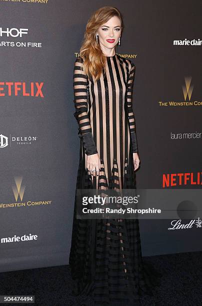 Actress Jaime King attends the 2016 Weinstein Company and Netflix Golden Globe Awards After Party at The Beverly Hilton on January 10, 2016 in Los...