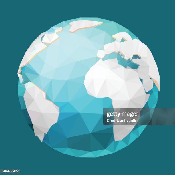 globe - low poly modelling stock-grafiken, -clipart, -cartoons und -symbole