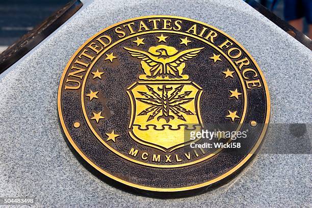 war memorial plaque united states airforce - us air force stock pictures, royalty-free photos & images