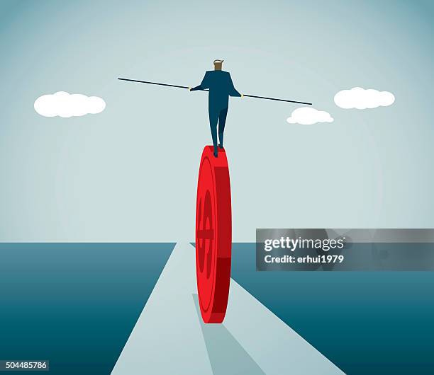 akrobatische aktivität - one man only stock illustrations stock-grafiken, -clipart, -cartoons und -symbole