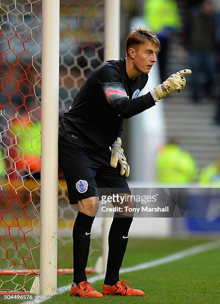 Joe Lumley of Queens Park Rangers during The Emirates FA Cup Third Round match between Nottingham Forest and Queens Park Rangers at City Ground on...