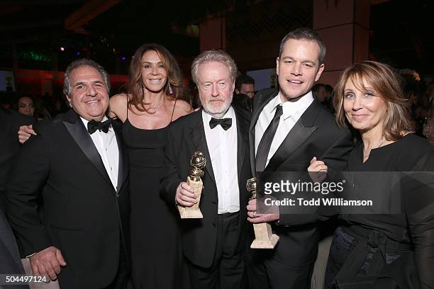 Chairman and CEO of 20th Century Fox Jim Gianopulos, actress Giannina Facio, producer/director Ridley Scott, co-winner of the Best Motion Picture -...
