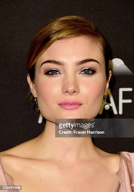Actress Skyler Samuels attends InStyle and Warner Bros. 73rd Annual Golden Globe Awards Post-Party at The Beverly Hilton Hotel on January 10, 2016 in...