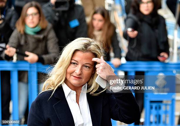 Lawyer of "Manos limpias" Virginia Lopez Negrete arrives for a hearing held in the courtroom in the Balearic School of Public Administration building...