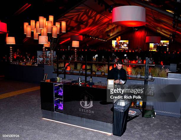 General view of the atmosphere is seen during The Weinstein Company and Netflix Golden Globe Party, presented with DeLeon Tequila, Laura Mercier,...