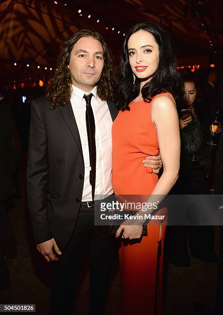 Musician Adam Granduciel and actress Krysten Ritter attend The Weinstein Company and Netflix Golden Globe Party, presented with DeLeon Tequila, Laura...