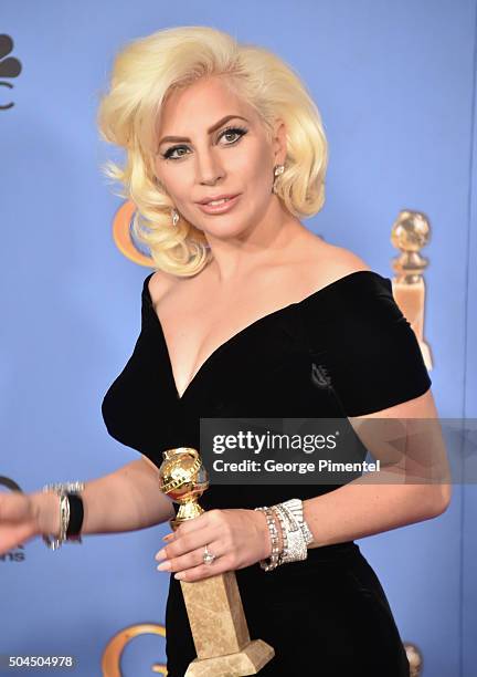 Singer/actress Lady Gaga, winner of the award for Best Performance by an Actress in a Limited Series or a Motion Picture Made for Television for...