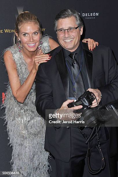 Heidi Klum and Kevin Mazur arrive at the 2016 Weinstein Company and Netflix Golden Globes After Party on January 10, 2016 in Los Angeles, California.