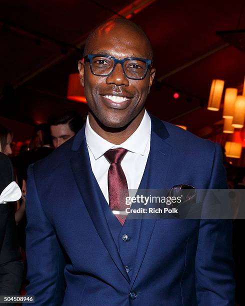 Athlete Terrell Owens attends The Weinstein Company and Netflix Golden Globe Party, presented with DeLeon Tequila, Laura Mercier, Lindt Chocolate,...