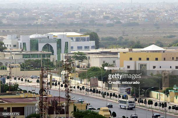 nouakchott, mauritania: abdel nasser avenu - mauritania stock pictures, royalty-free photos & images