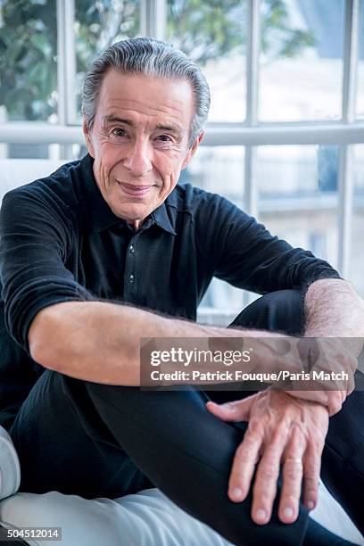 Writer Jean-Louis Servan-Schreiber is photographed for Paris Match on February 7, 2014 in London, England.