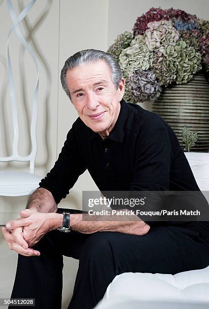 Writer Jean-Louis Servan-Schreiber is photographed for Paris Match on February 7, 2014 in London, England.