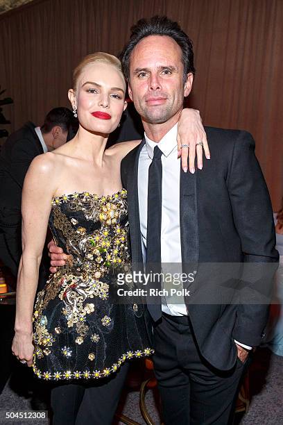 Actress Kate Bosworth and actor Walton Goggins attend The Weinstein Company and Netflix Golden Globe Party, presented with DeLeon Tequila, Laura...