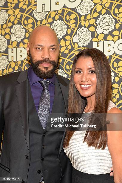 John Ridley and Gayle Ridley attend HBO's post 2016 Golden Globe Awards party at Circa 55 Restaurant on January 10, 2016 in Los Angeles, California.