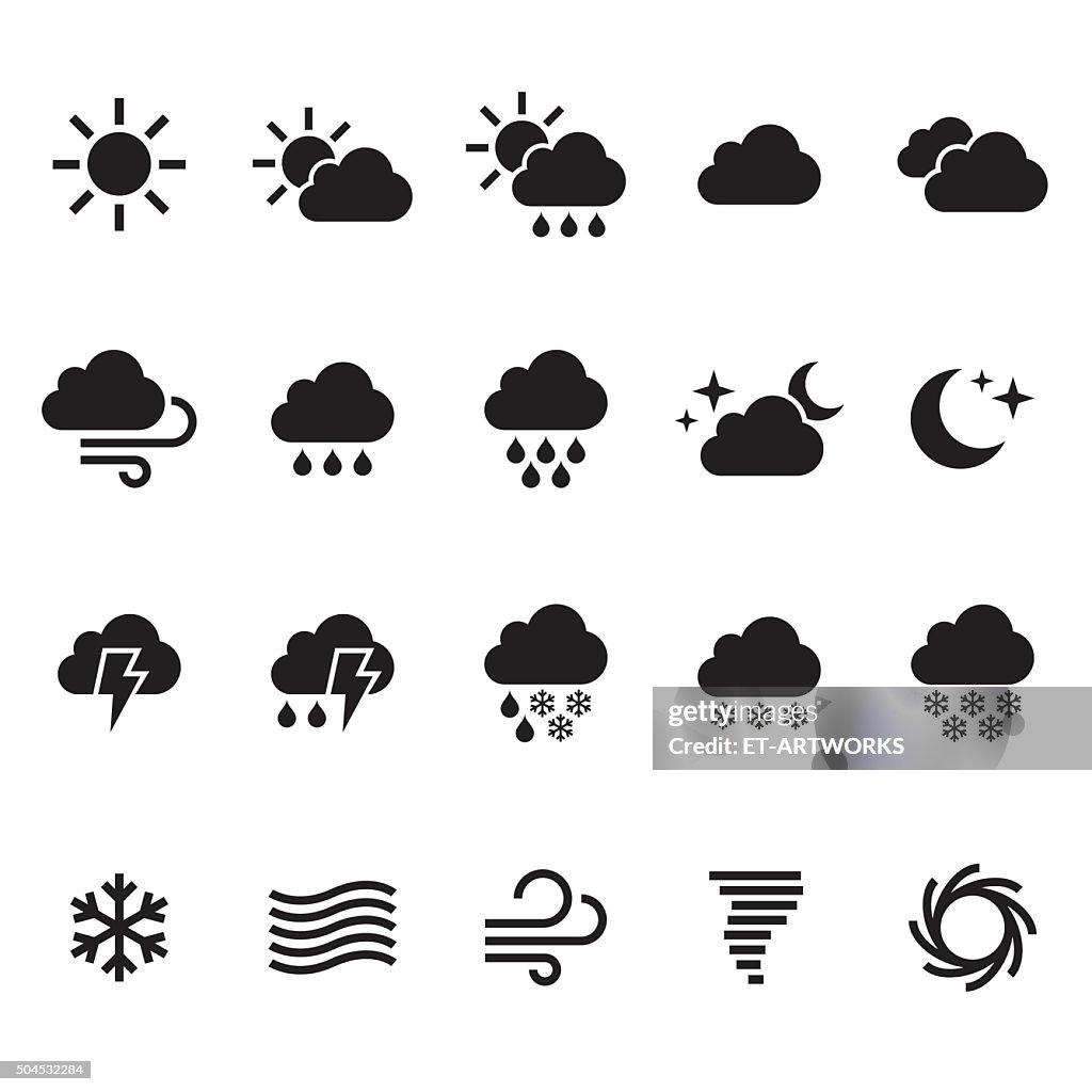 Wetter-icons set. Vektor