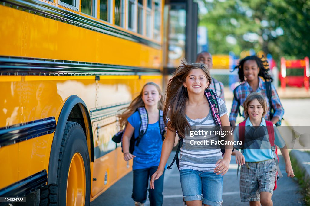 Students Going to School
