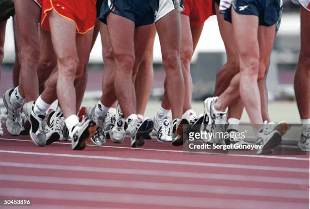 Men's 50 k racewalkers during the 2000 Olympics.