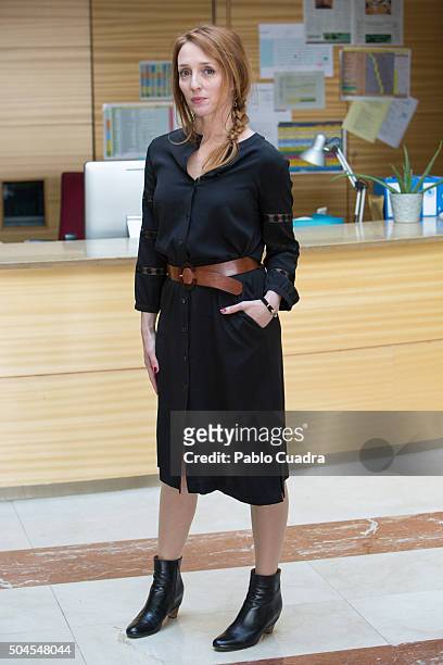 Spanish actress Mar Sodupe presents 'Bajo Sospecha' second season on January 11, 2016 in Madrid, Spain.