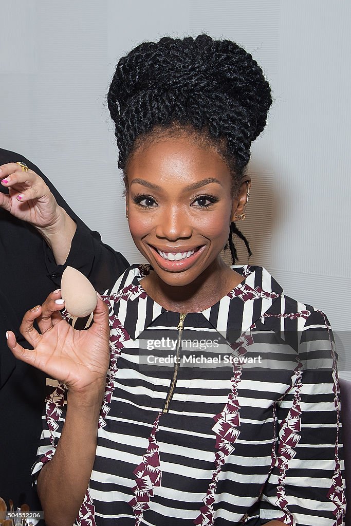 Brandy Norwood Launches beautyblender's Spring 2016 Collection With Founder Rea Ann Silva At Pucker Soho