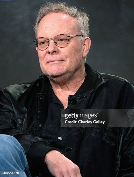 Executive producer Eric Overmyer sits on the panel for Bosch during the Amazon Winter 2016 Television Critics Association Session at Langham Hotel on...