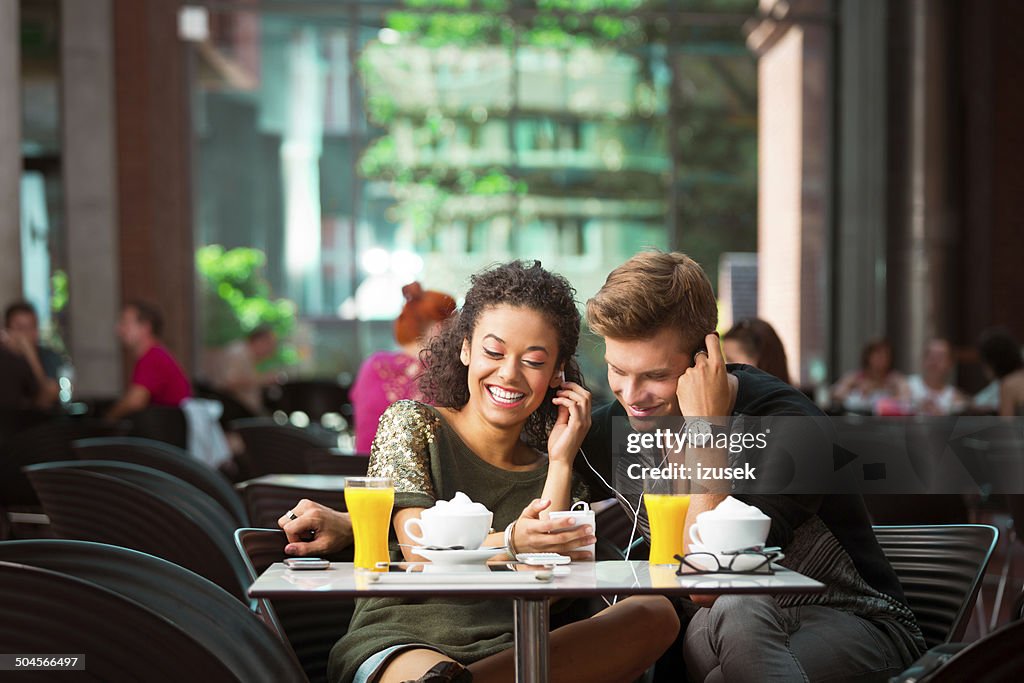 Urban young people in cafe