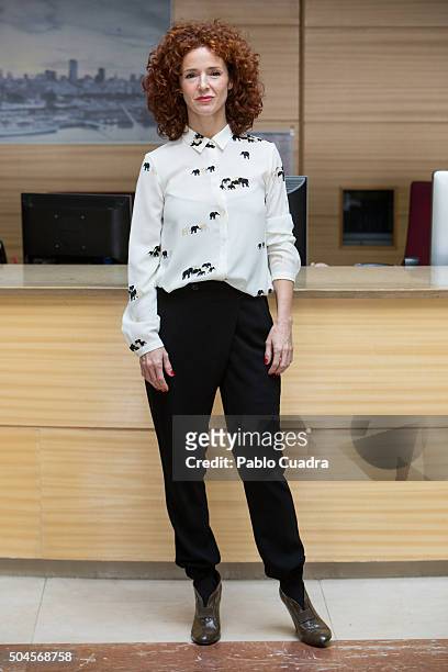 Spanish actress Marta Belenguer presents 'Bajo Sospecha' second season on January 11, 2016 in Madrid, Spain.