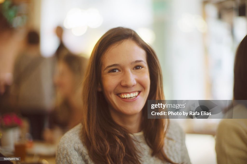 Beautiful happy lady